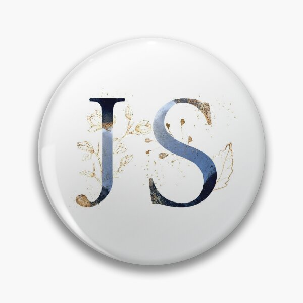Item preview, Floral Initials JS, Monogram designed and sold by PinkLotusArt.