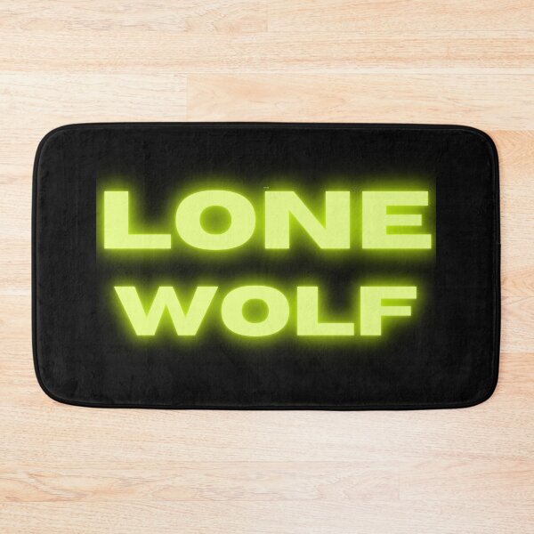 Item preview, Lone Wolf - Yellow Neon Text On Black Background designed and sold by cgroenewald.