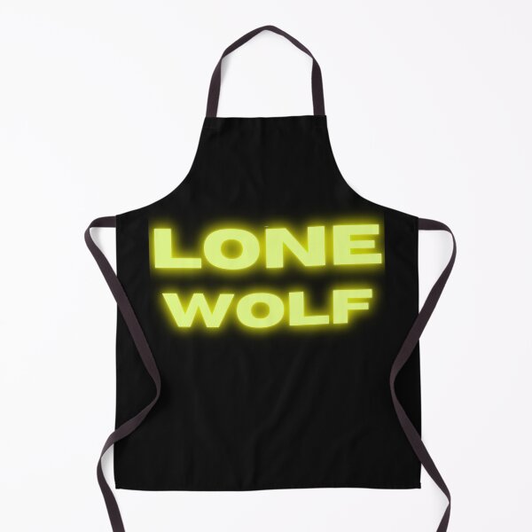 Item preview, Lone Wolf - Yellow Neon Text On Black Background designed and sold by cgroenewald.