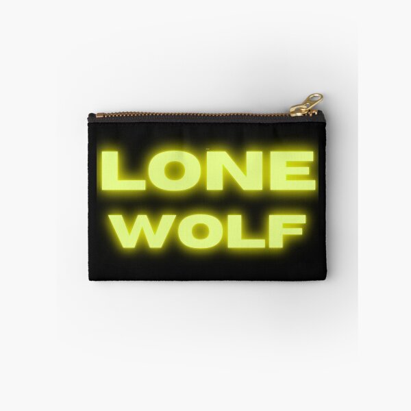 Item preview, Lone Wolf - Yellow Neon Text On Black Background designed and sold by cgroenewald.