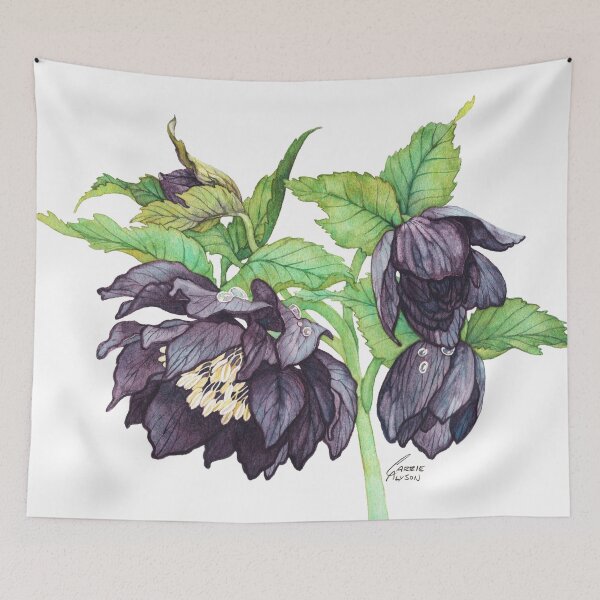 Item preview, Black Hellebore Flowers designed and sold by kirimoth.