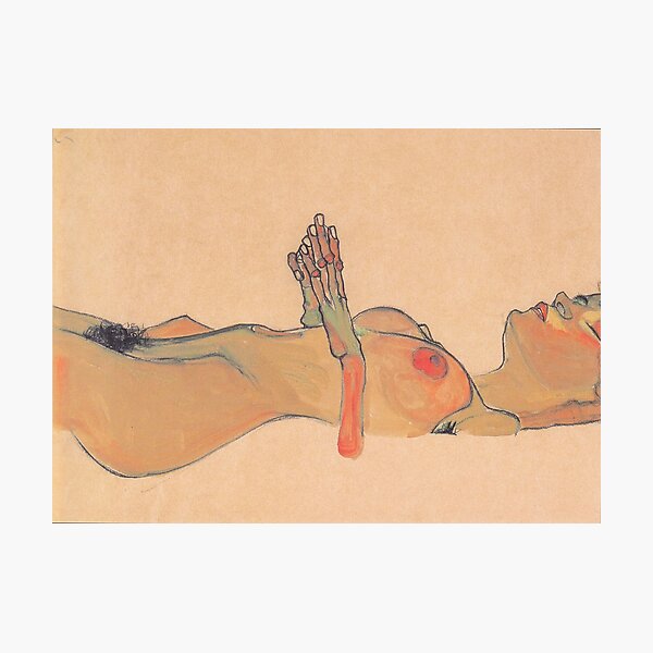Femme nue Egon Schiele Impression photo