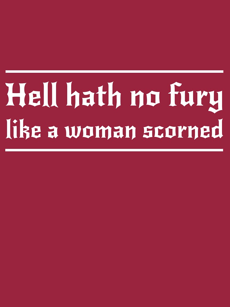 Hell Hath No Fury Like A Woman Scorned T Shirt By Artack Redbubble