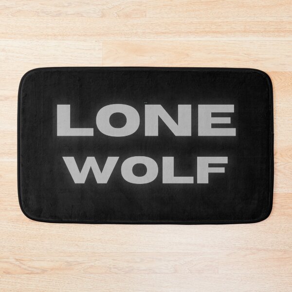 Item preview, Lone Wolf - Grey Halo Text On Black Background designed and sold by cgroenewald.