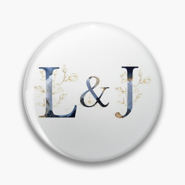 Item preview, Floral Initials L&J for a couple, Monogram Gifts designed and sold by PinkLotusArt.