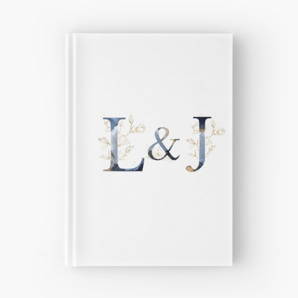 Item preview, Floral Initials L&J for a couple, Monogram Gifts designed and sold by PinkLotusArt.