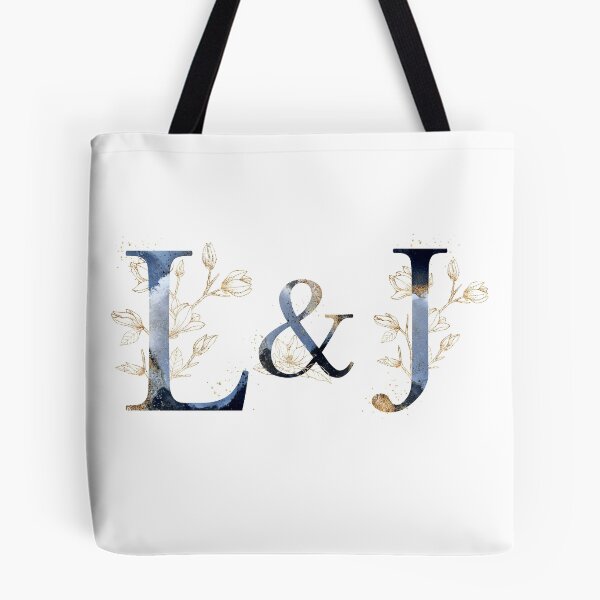 Item preview, Floral Initials L&J for a couple, Monogram Gifts designed and sold by PinkLotusArt.