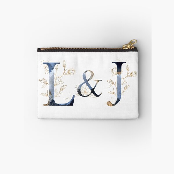 Item preview, Floral Initials L&J for a couple, Monogram Gifts designed and sold by PinkLotusArt.