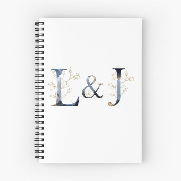 Item preview, Floral Initials L&J for a couple, Monogram Gifts designed and sold by PinkLotusArt.