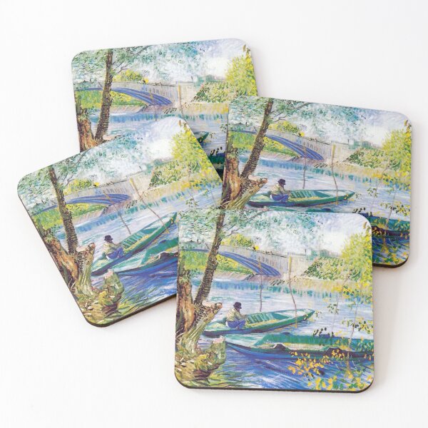 Item preview, Vincent van Gogh Fisherman and Boats from the Pont de Clichy designed and sold by ratiffcatherine.
