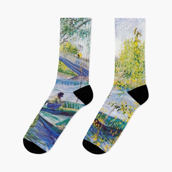 Item preview, Vincent van Gogh Fisherman and Boats from the Pont de Clichy designed and sold by ratiffcatherine.
