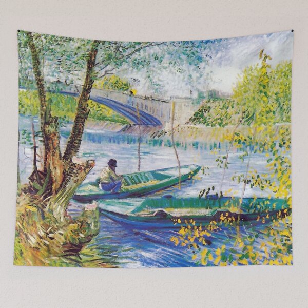 Item preview, Vincent van Gogh Fisherman and Boats from the Pont de Clichy designed and sold by ratiffcatherine.