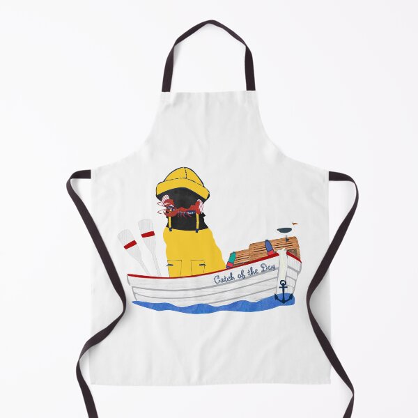 Item preview, Preppy Black Lab Lobsterman Aboard The Catch of the Day designed and sold by emrdesigns.
