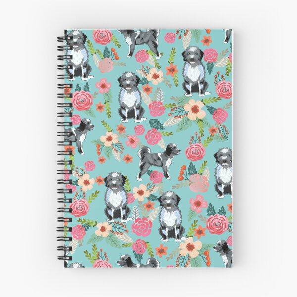 Item preview, Aussiedoodle dog florals - cute dog, black dog, pet, aussiedoodle, doodle dog, australian shepherd, aussie doodle, cross breed, mixed beed designed and sold by PetFriendly.