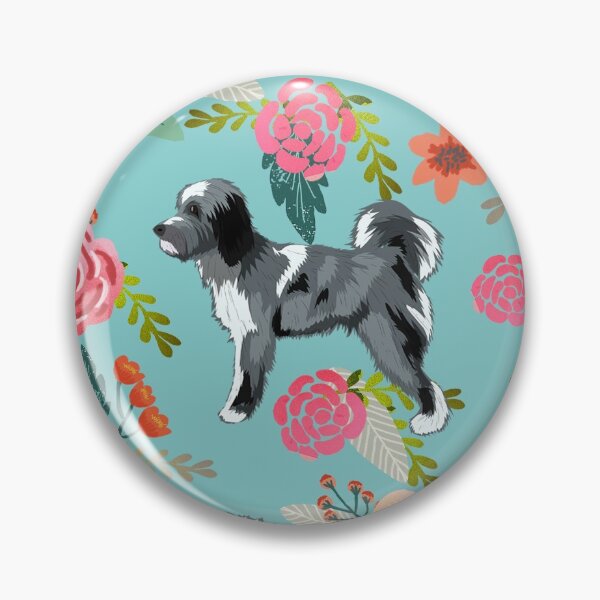 Item preview, Aussiedoodle dog florals - cute dog, black dog, pet, aussiedoodle, doodle dog, australian shepherd, aussie doodle, cross breed, mixed beed designed and sold by PetFriendly.