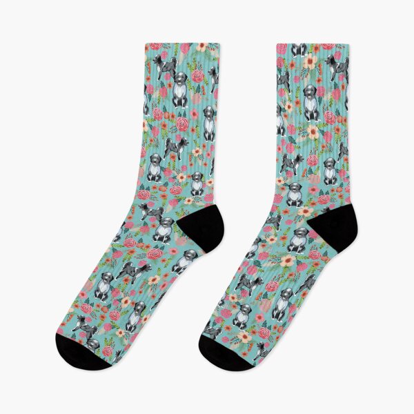 Item preview, Aussiedoodle dog florals - cute dog, black dog, pet, aussiedoodle, doodle dog, australian shepherd, aussie doodle, cross breed, mixed beed designed and sold by PetFriendly.