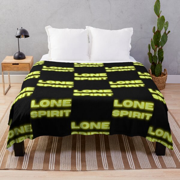 Item preview, Lone Spirit - Yellow Neon Text On Black Background designed and sold by cgroenewald.