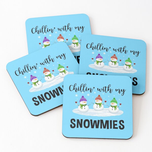 Item preview, Chillin With My Snowmies Snowman Snowmen Wine designed and sold by WildHoneyDesign.