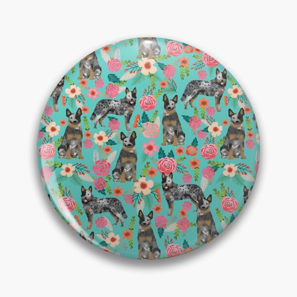 Item preview, Australian Cattle Dog florals dog breed customized pet portrait by pet friendly by PetFriendly designed and sold by PetFriendly.