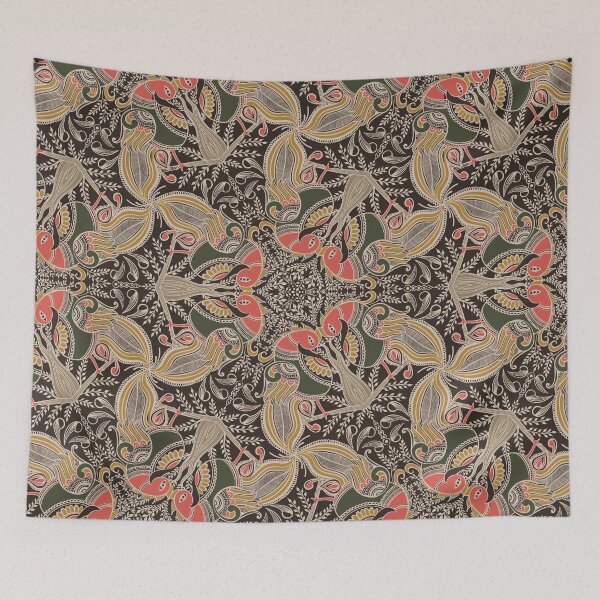 Item preview, The Gemini Peacocks Batik print designed and sold by Prita-D.