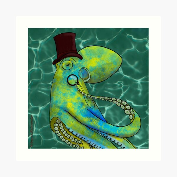Gentleman Octopus Art Print