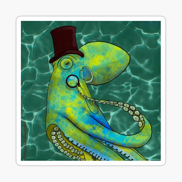 Gentleman Octopus Sticker
