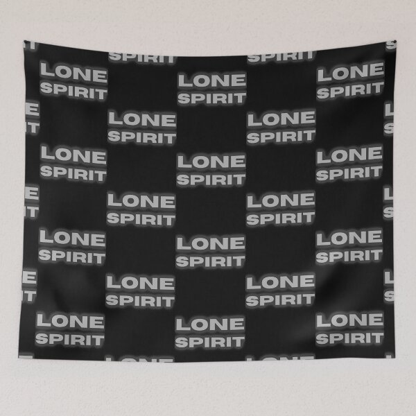 Item preview, Lone Spirit - Grey Halo Text On Black Background designed and sold by cgroenewald.