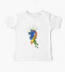 Autism Ribbon with Puzzle Peaces Baby Tee