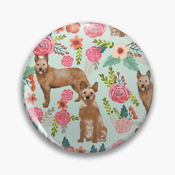 Item preview, Australian Cattle Dog florals dog breed customized pet portrait by pet friendly by PetFriendly designed and sold by PetFriendly.