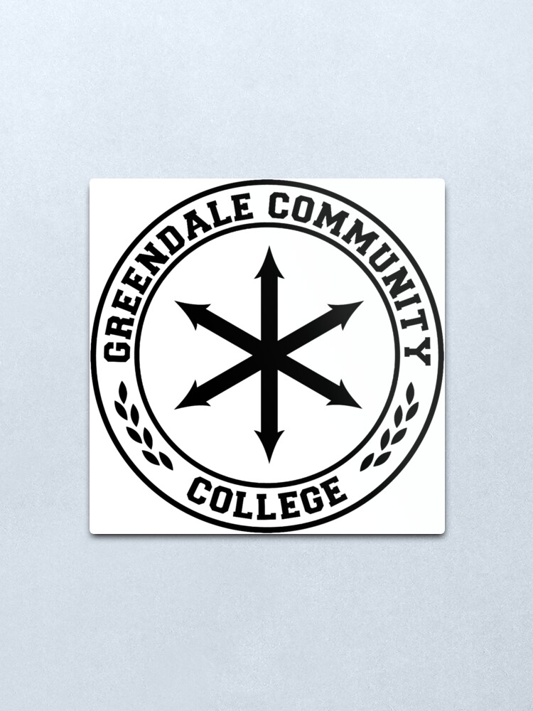 Greendale Community College Logo Metal Print By Bevatron Redbubble