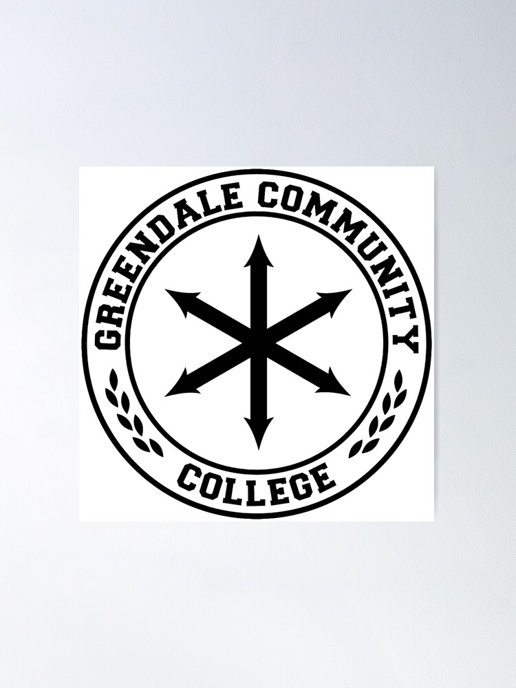 Greendale Community College Logo Poster For Sale By Bevatron Redbubble