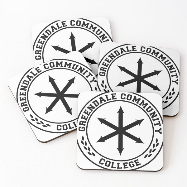 Greendale Community College Logo Coasters (Set of 4)
