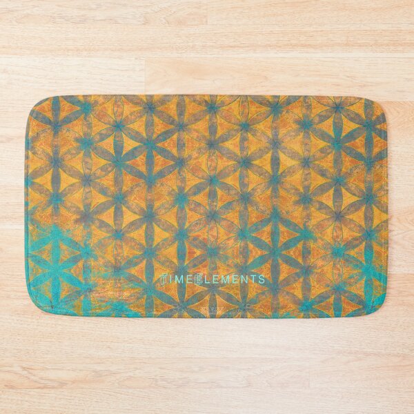 Item preview, flower of life light orange teal designed and sold by filippobassano.