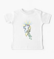 Autism Ribbon with Puzzle Peaces Baby Tee