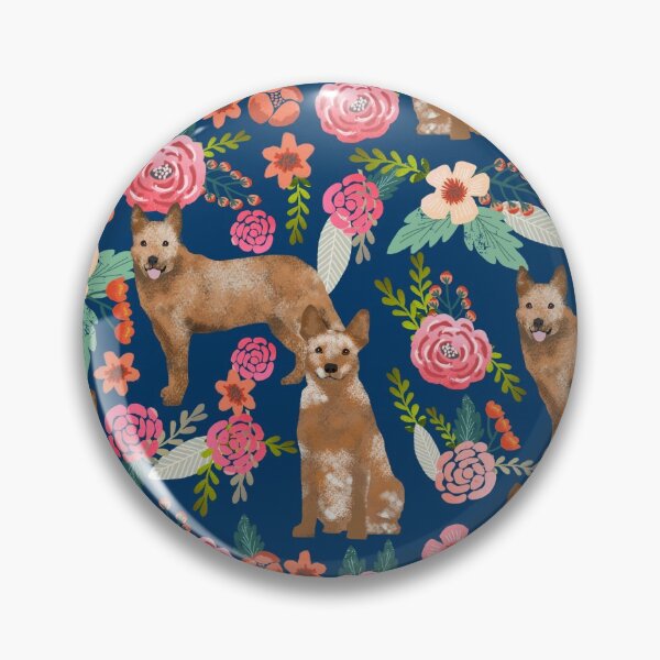 Item preview, Australian Cattle Dog florals dog breed customized pet portrait by pet friendly by PetFriendly designed and sold by PetFriendly.