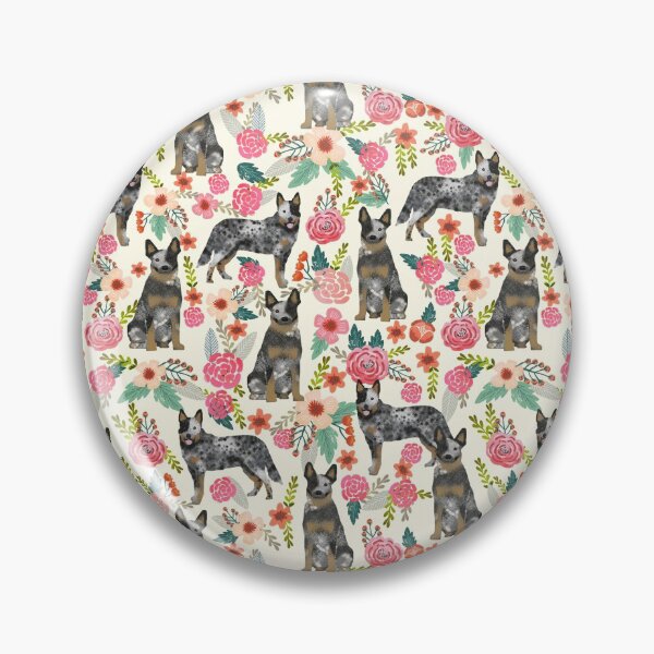 Item preview, Australian Cattle Dog floral pattern dog breed customized pet portrait by pet friendly by PetFriendly designed and sold by PetFriendly.