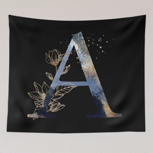Item preview, Floral Initial Letter A, Monogrammed designed and sold by PinkLotusArt.