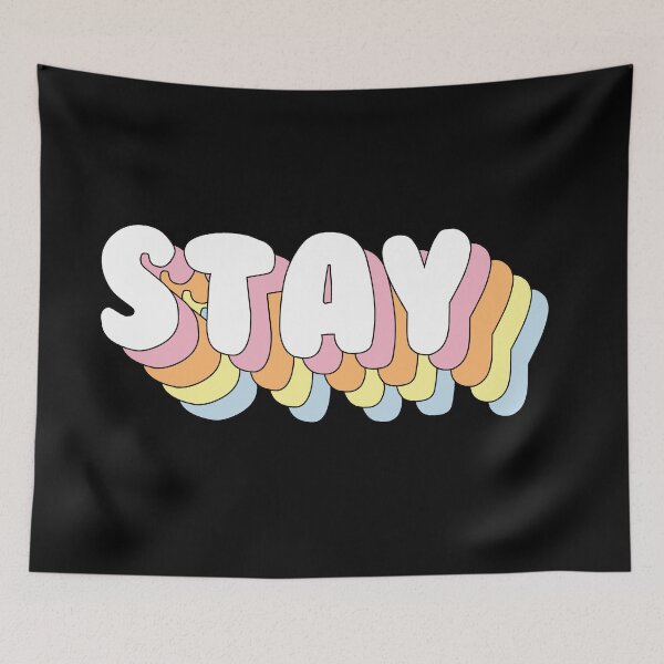Item preview, STRAY KIDS - Stay Quote Text PASTEL RAINBOW designed and sold by SugarSaint.