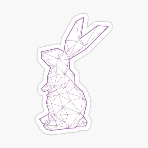 Aperçu de l'œuvre Lapin géométrique - Wireframe violet créée et vendue par Jonrjones.