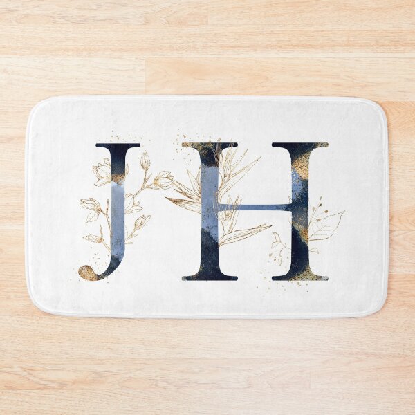 Item preview, Floral Initials JH, Monogrammed designed and sold by PinkLotusArt.