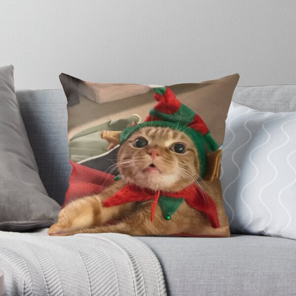 Christmas Elf Dan Throw Pillow