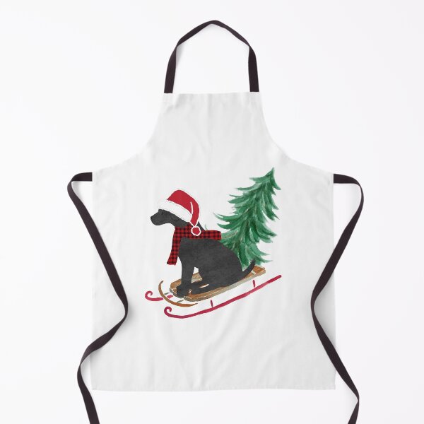 Item preview, Black Lab Christmas Sled Bringing Home The Tree designed and sold by emrdesigns.