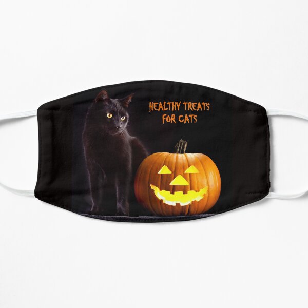 Happy Black Cat Halloween Flat Mask