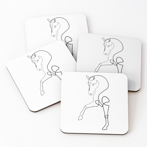 Item preview, Dressage horse one line art designed and sold by ToniChavorska.