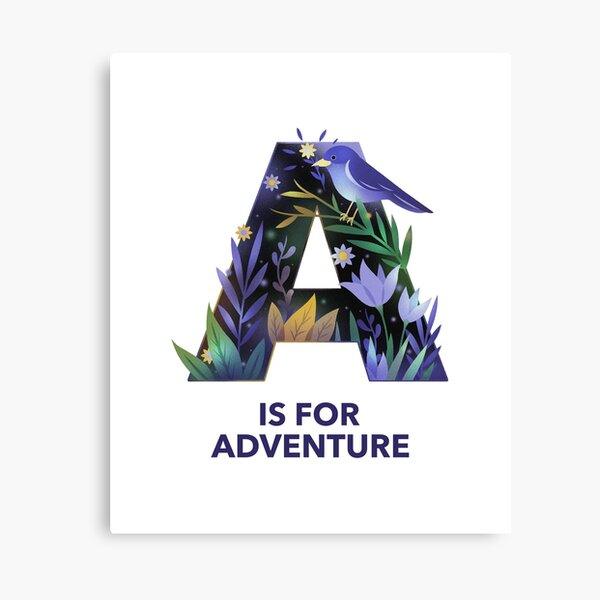A is for adventure Canvas Print