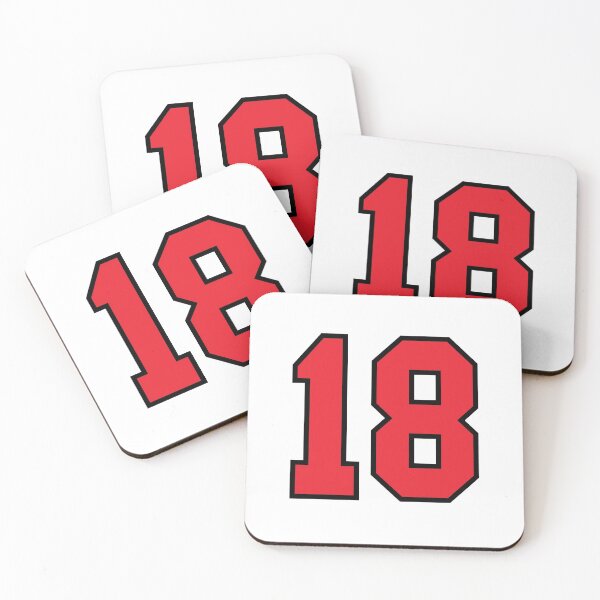 Item preview, 18 Sports Jersey eighteen Red Number Black designed and sold by infrontofyou.