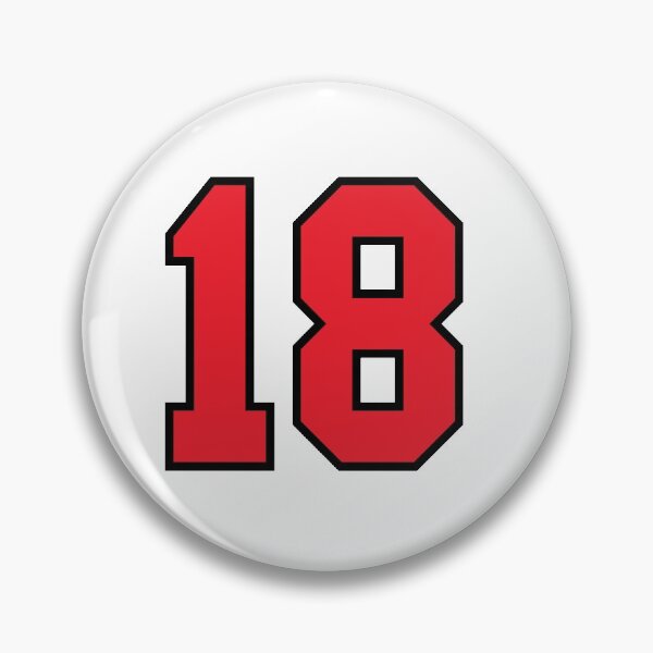Item preview, 18 Sports Jersey eighteen Red Number Black designed and sold by infrontofyou.