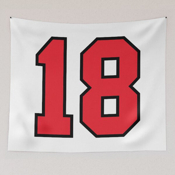 Item preview, 18 Sports Jersey eighteen Red Number Black designed and sold by infrontofyou.