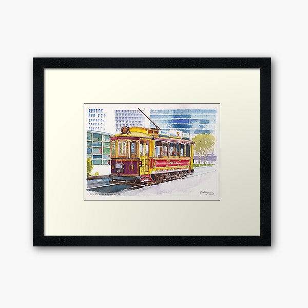Christchurch Number 11 Tram Framed Art Print
