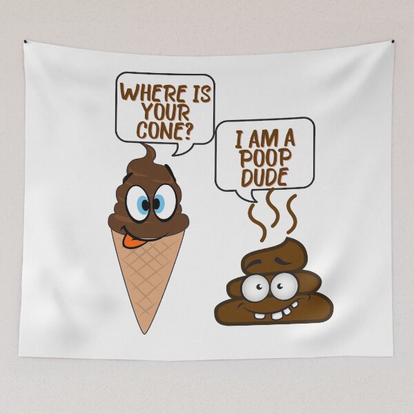 Item preview, I am poop dude quote Funny Ice cream joke  designed and sold by OneTimeEngineer.